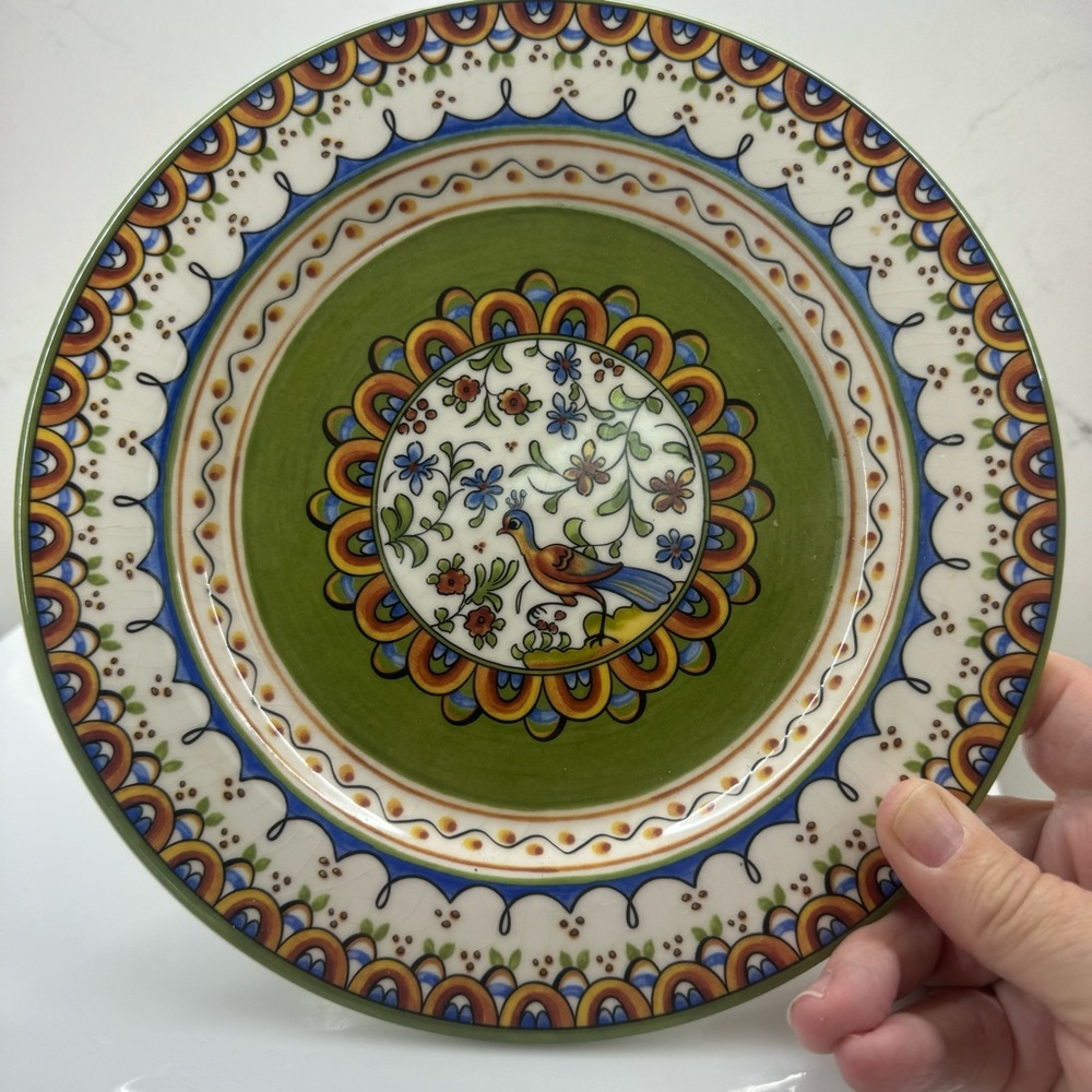 World Market one 8.25” Plate- Portugal - peacock
Replacement plate